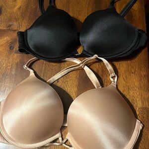 Victoria's Secret Black and Tan Bra Set